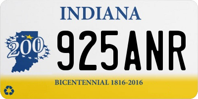 IN license plate 925ANR