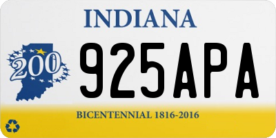IN license plate 925APA