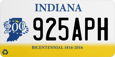 IN license plate 925APH
