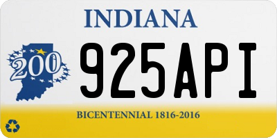IN license plate 925API