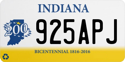 IN license plate 925APJ