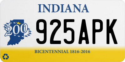 IN license plate 925APK