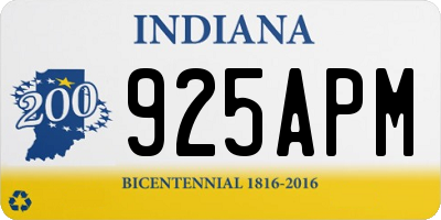 IN license plate 925APM