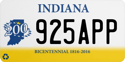 IN license plate 925APP
