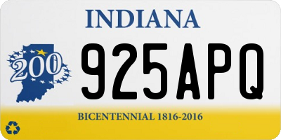 IN license plate 925APQ