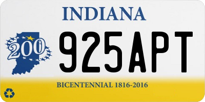 IN license plate 925APT
