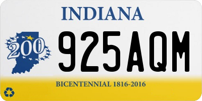 IN license plate 925AQM