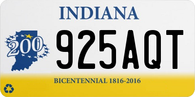 IN license plate 925AQT