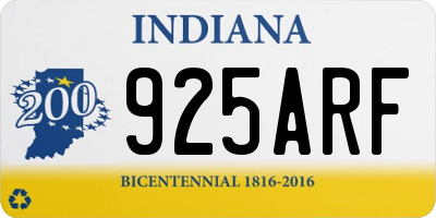 IN license plate 925ARF