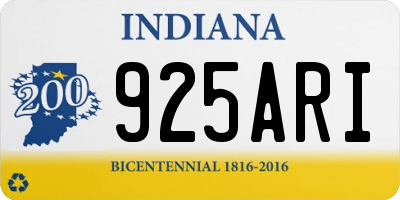 IN license plate 925ARI