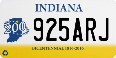 IN license plate 925ARJ