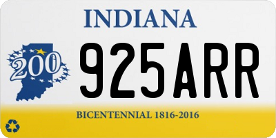 IN license plate 925ARR
