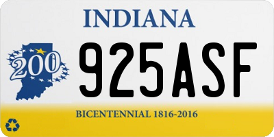 IN license plate 925ASF