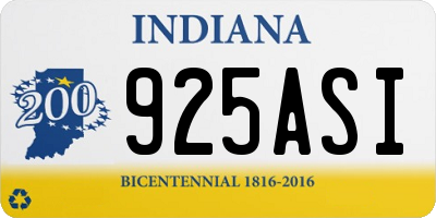 IN license plate 925ASI