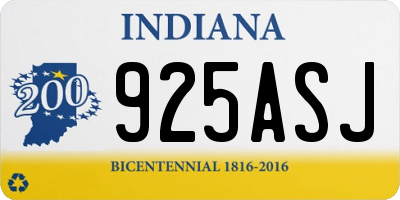 IN license plate 925ASJ
