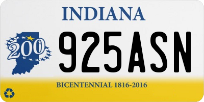 IN license plate 925ASN