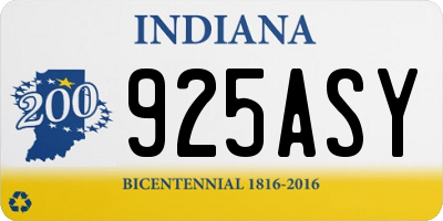 IN license plate 925ASY