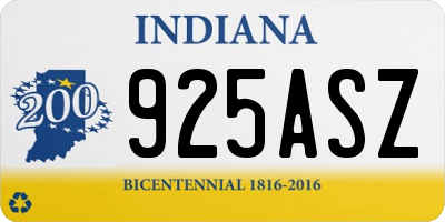 IN license plate 925ASZ