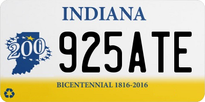 IN license plate 925ATE