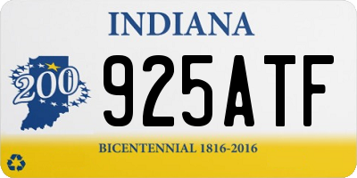 IN license plate 925ATF