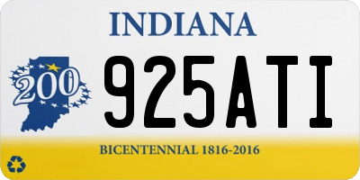 IN license plate 925ATI