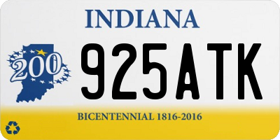 IN license plate 925ATK