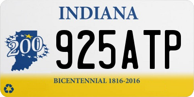 IN license plate 925ATP