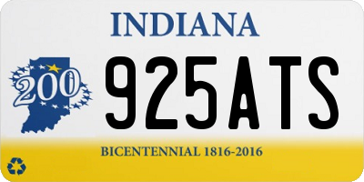 IN license plate 925ATS
