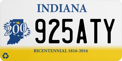 IN license plate 925ATY