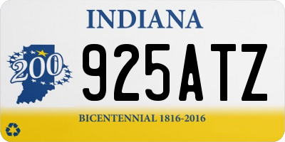 IN license plate 925ATZ
