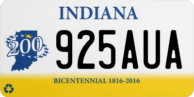 IN license plate 925AUA