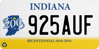 IN license plate 925AUF