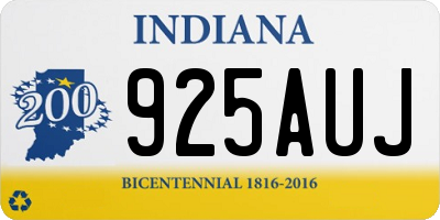 IN license plate 925AUJ
