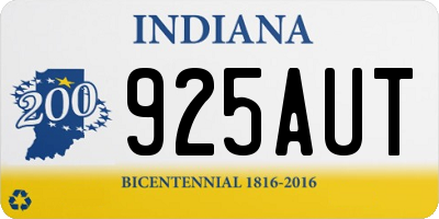 IN license plate 925AUT
