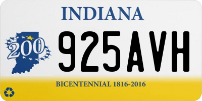 IN license plate 925AVH