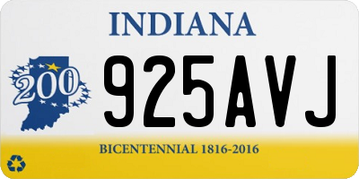 IN license plate 925AVJ