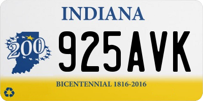 IN license plate 925AVK