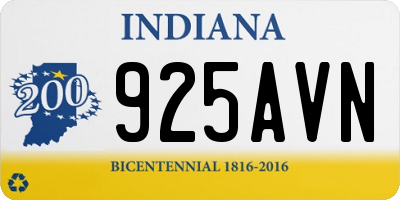 IN license plate 925AVN