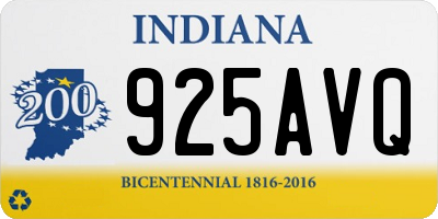 IN license plate 925AVQ