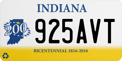 IN license plate 925AVT