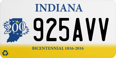 IN license plate 925AVV