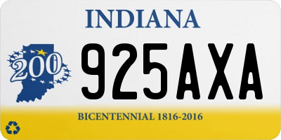 IN license plate 925AXA