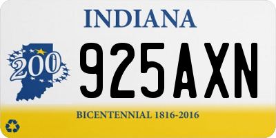 IN license plate 925AXN