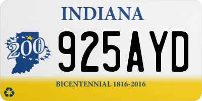 IN license plate 925AYD