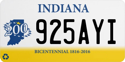 IN license plate 925AYI