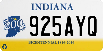 IN license plate 925AYQ