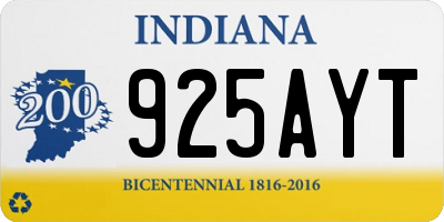 IN license plate 925AYT