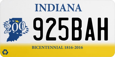 IN license plate 925BAH