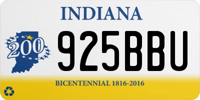 IN license plate 925BBU