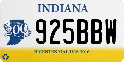 IN license plate 925BBW